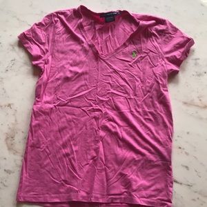 Hot pink polo t shirt